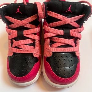 Pink and Black Toddler Jordan One's